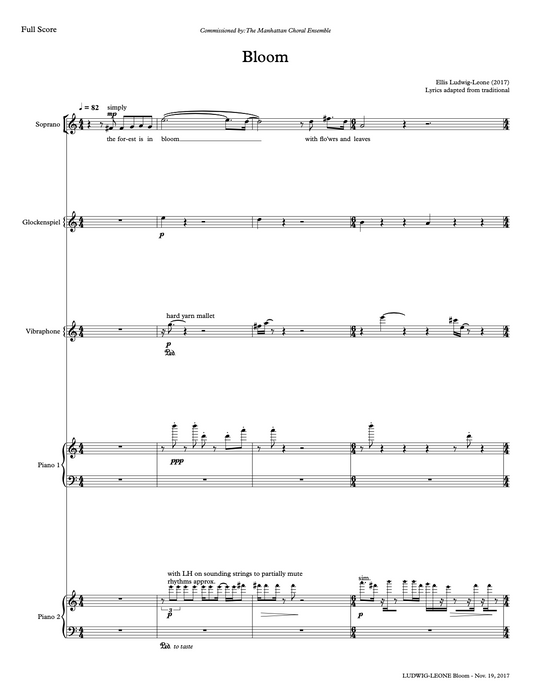 Voice (SATB): Bloom (PDF edition)