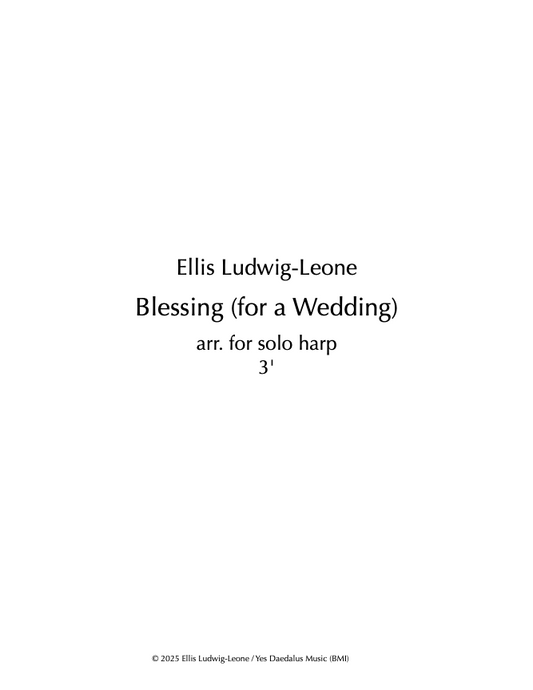 Solo: harp - Blessing (for a Wedding)