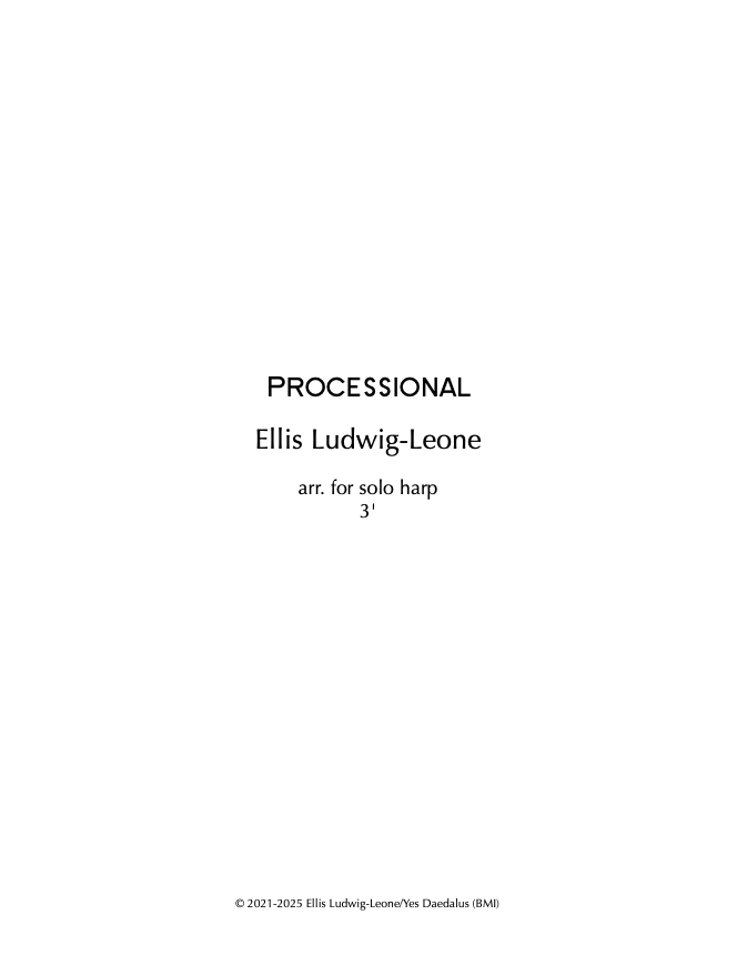 Solo: harp - Processional