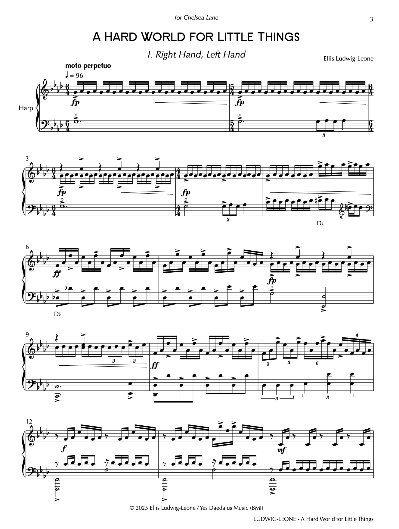 Solo: harp - A Hard World for Little Things