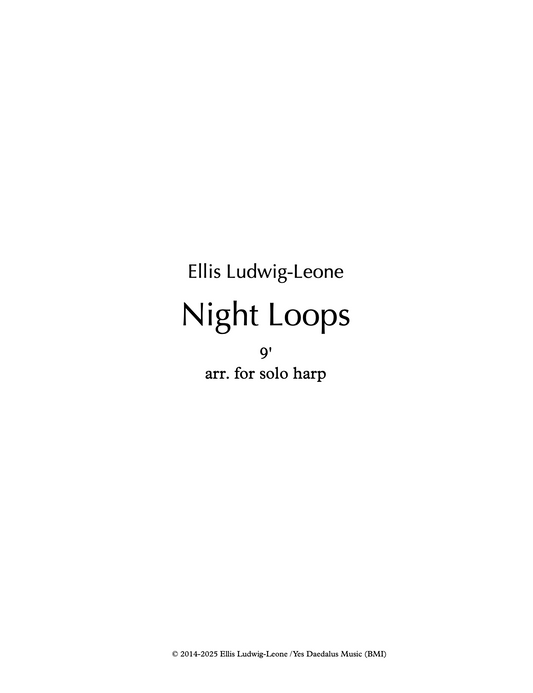 Solo: harp - Night Loops (solo acoustic harp version)