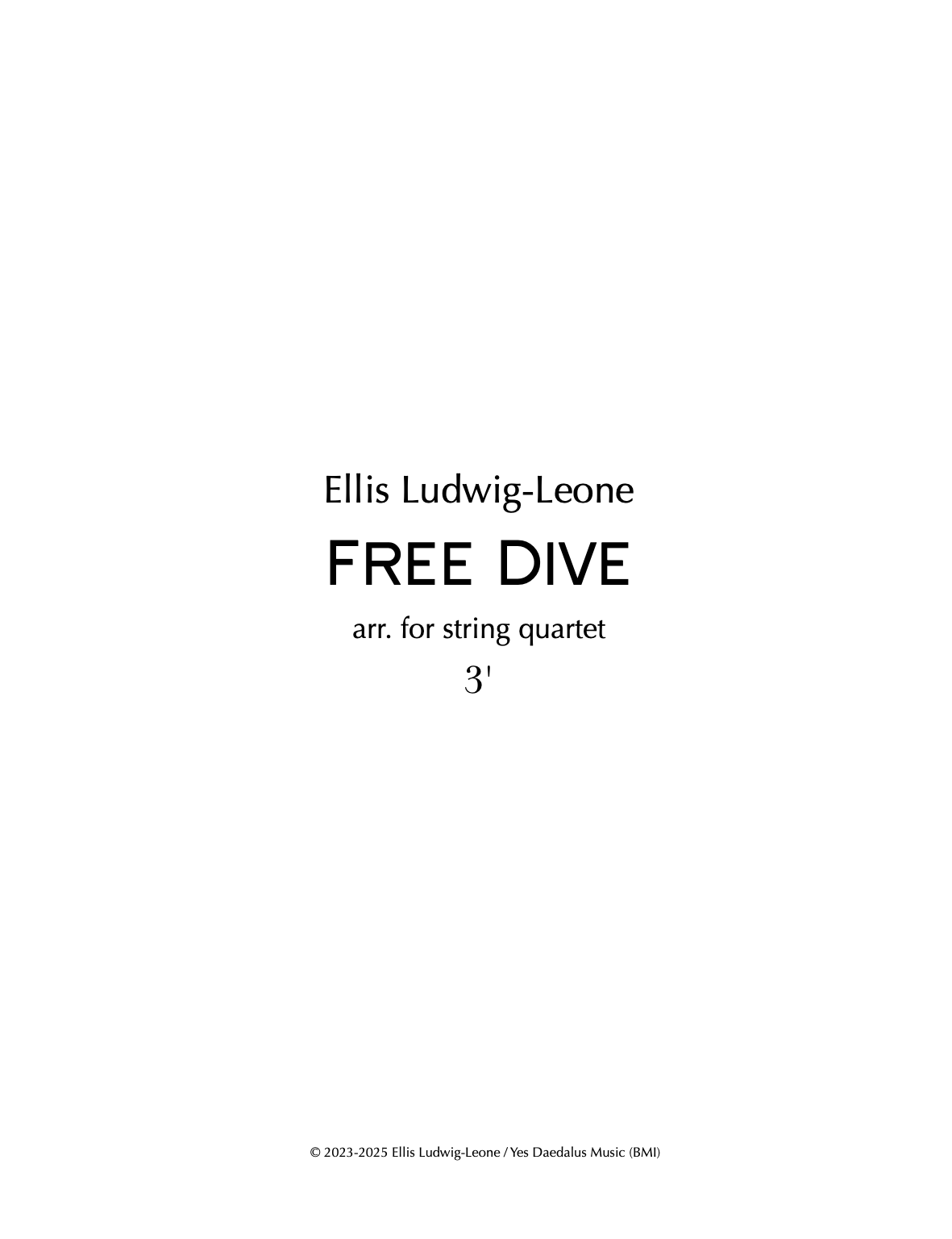 4 players: string quartet - Free Dive