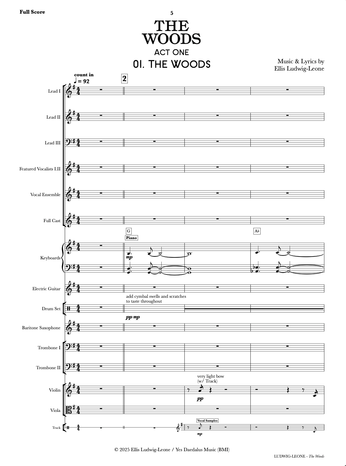 Theater (voices, mixed chamber): The Woods - Full Score (PDF edition)