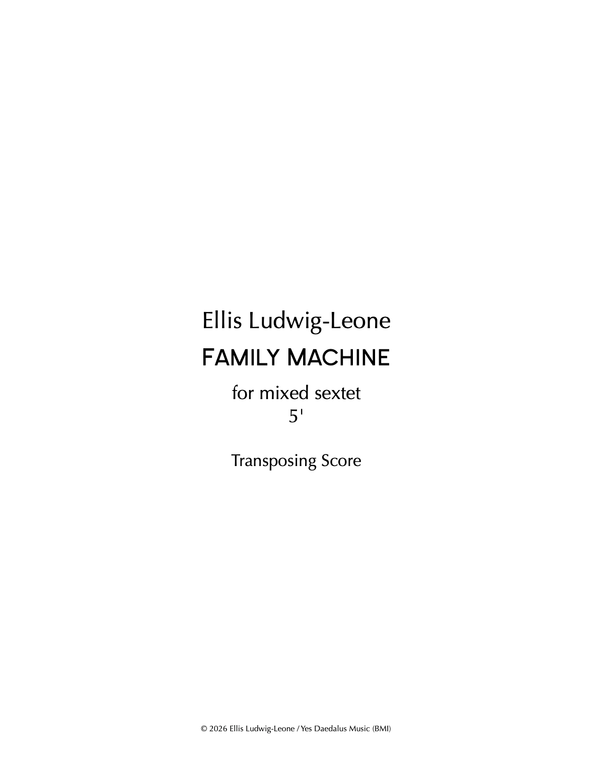 6 players: mixed sextet - Family Machine