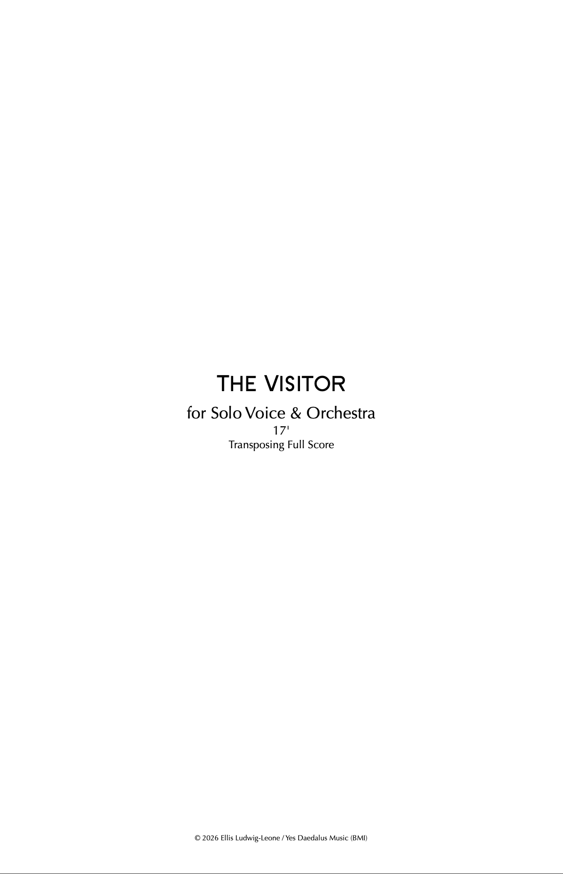 Orchestra and Solo Voice: The Visitor